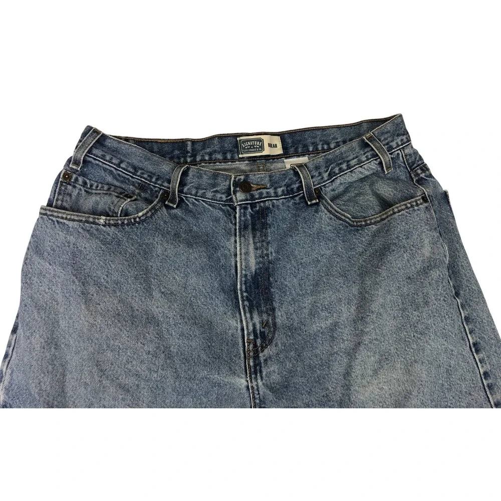 Signature by‎ Levi Strauss Co Mens Regular Fit Blue Wash Denim Jeans W38 L30